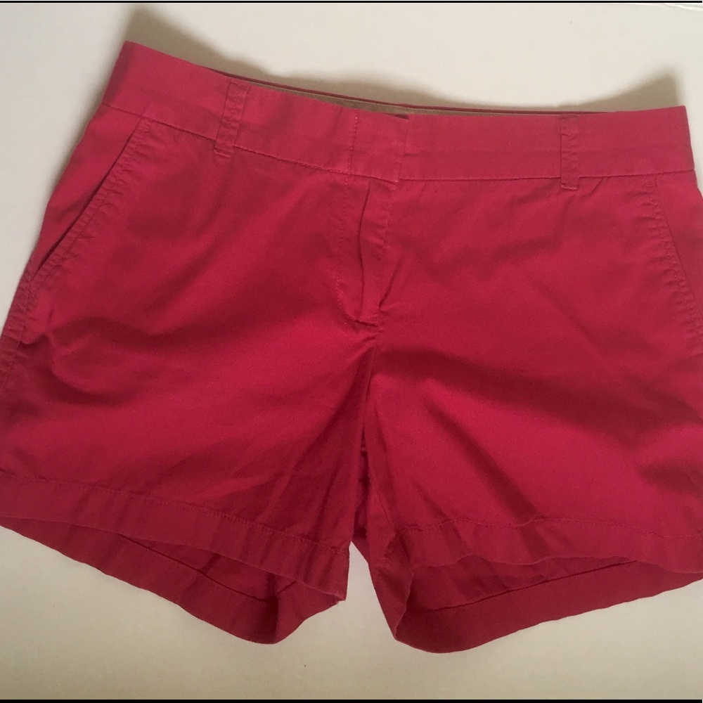 J.Crew Red 5” Broke In Chino Shorts Size 6